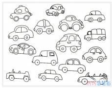 各种可爱小汽车怎么画好看_卡通小汽车简笔画图片