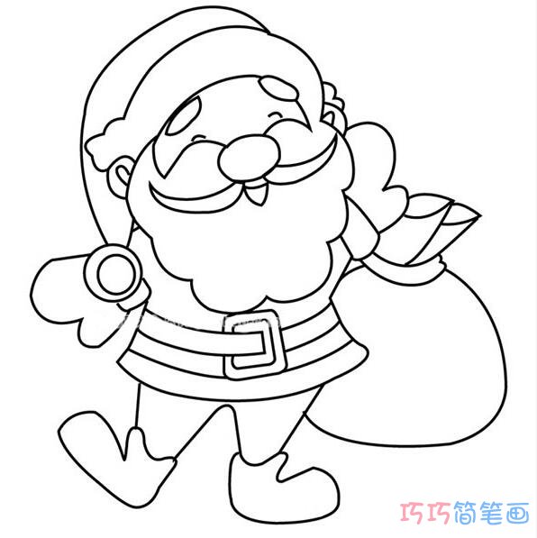 圣诞老人头像怎么画_简单圣诞老人简笔画图片
