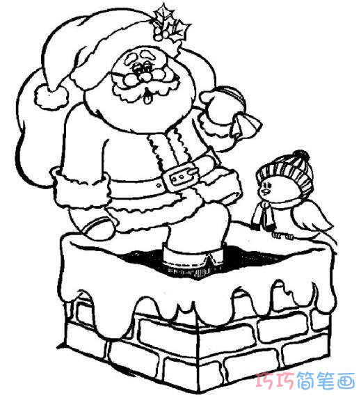 卡通圣诞老人怎么画可爱好看_圣诞老人简笔画图片