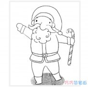 儿童画圣诞老人怎么画简单可爱_圣诞老人简笔画图片