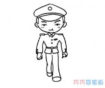 警察巡逻怎么画简单好看_警察简笔画图片