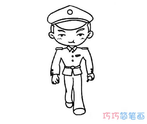 警察巡逻怎么画简单好看_警察简笔画图片