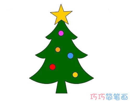 幼儿圣诞树怎么画简单_圣诞树简笔画图片