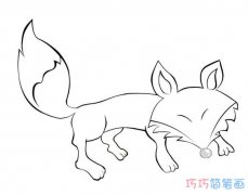 儿童画狐狸的画法简单可爱_狐狸简笔画图片