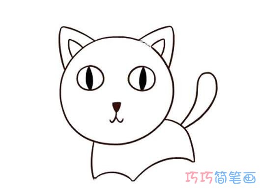卡通小猫怎么画简单可爱_小猫简笔画图片