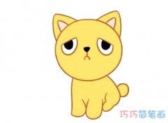 幼儿可爱的小猫要怎么画好看彩色_小猫简笔画图片