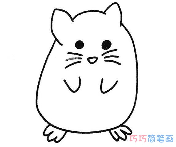 胖胖橘猫要怎么画可爱好看_小猫简笔画图片