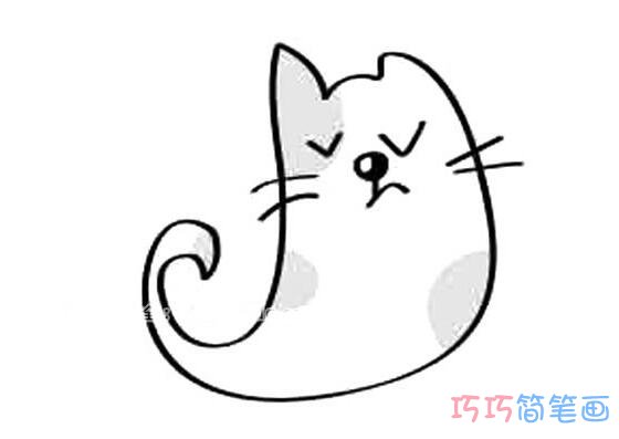 尖耳朵小猫要怎么画简单_猫咪简笔画图片