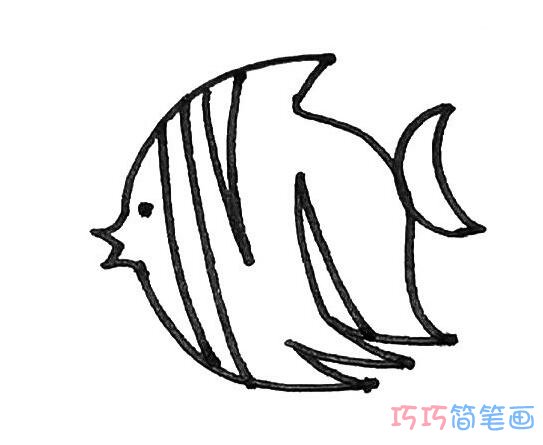 热带鱼怎么画简单好画_热带鱼简笔画图片
