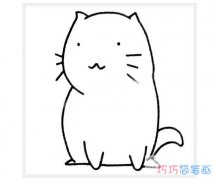 呆萌可爱小猫怎么画简单可爱_小猫简笔画图片