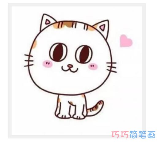 小猫捉鱼怎么画好看简单_小猫简笔画图片