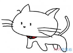 儿童卡通小猫咪的画法简单可爱_小猫简笔画图片