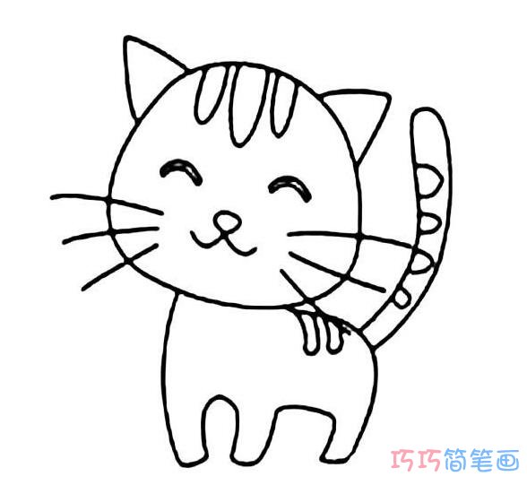 小猫走路怎么画好看_小猫简笔画图片