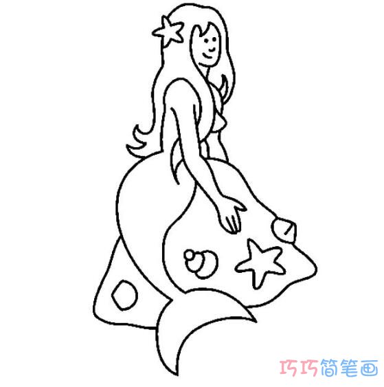 美人鱼跳舞要怎么画简单好画_美人鱼简笔画图片