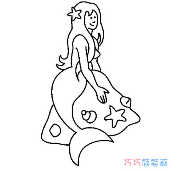 美人鱼跳舞要怎么画简单好画_美人鱼简笔画图片