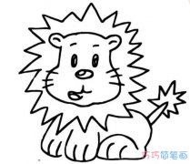 小学生卡通狮子的画法简单好看_狮子儿童简笔画图片