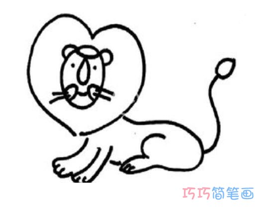 幼儿狮子怎么画简单_狮子简笔画图片