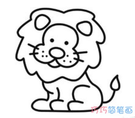 狮子要怎么画卡通可爱_狮子简笔画图片