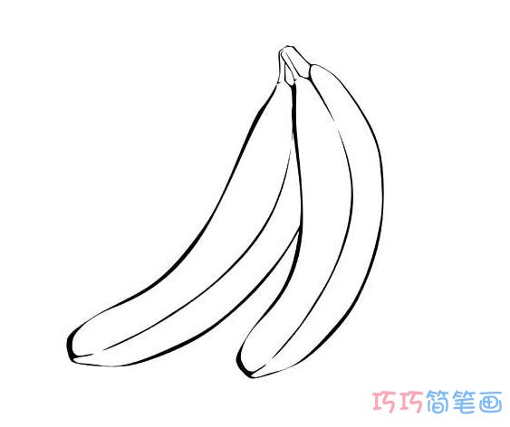 手绘香蕉怎么画简单_香蕉简笔画图片