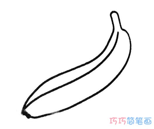 简单香蕉要怎么画好画_香蕉简笔画图片