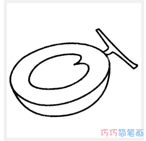 儿童哈密瓜要怎么画简洁好画_哈密瓜简笔画图片