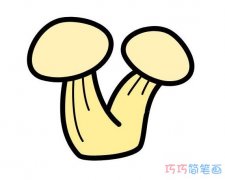 彩色小蘑菇的画法简单漂亮_蘑菇简笔画图片