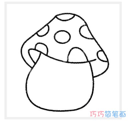 胖嘟嘟的蘑菇怎么画可爱_蘑菇简笔画图片