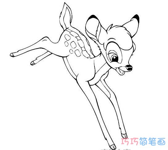 幼儿梅花鹿怎么画简洁好画_梅花鹿简笔画图片