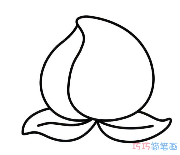 粉红桃子要怎么画好看可口_桃子简笔画图片