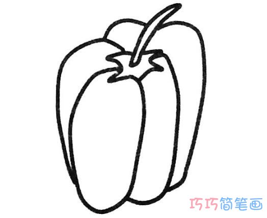 幼儿菜椒要怎么画简单好画_菜椒简笔画图片