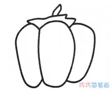 卡通菜椒要怎么画简单好画_菜椒简笔画图片