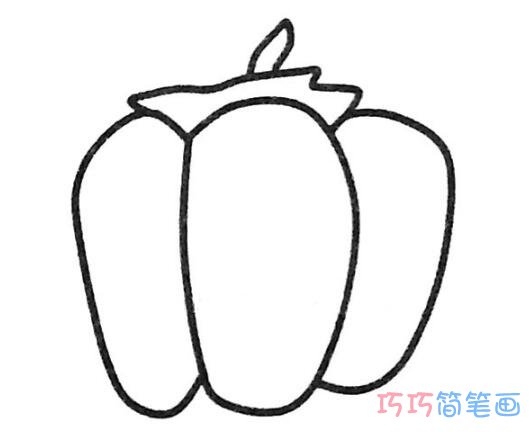 幼儿菜椒要怎么画简单好画_菜椒简笔画图片