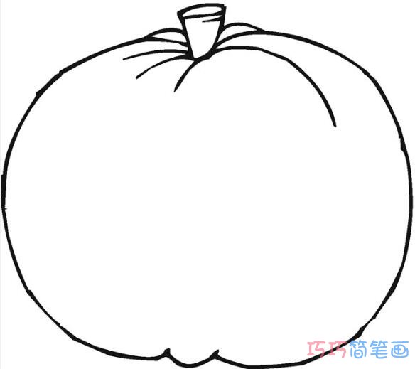 幼儿大南瓜要怎么画好看简单_南瓜简笔画图片