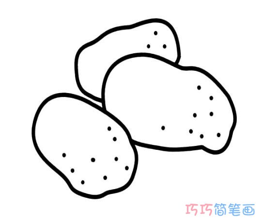 幼儿土豆要怎么画简洁好画_土豆简笔画图片