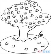 儿童樱花树的画法简单漂亮_樱花简笔画图片