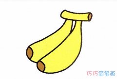 彩色香蕉怎么画好看带步骤图_香蕉简笔画图片