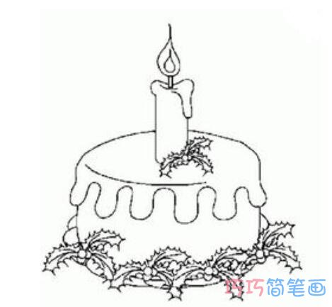 奶油蜡烛蛋糕图片怎么做漂亮_蛋糕简笔画图片