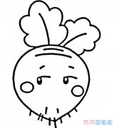 幼儿卡通萝卜的画法简单又可爱_萝卜简笔画图片