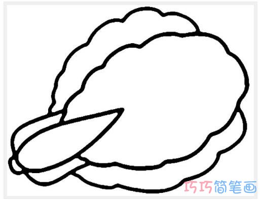 一株青菜怎么画简洁好看_青菜简笔画图片