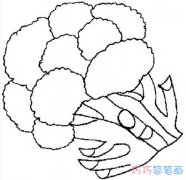 儿童卡通花菜的画法简单漂亮_花菜简笔画图片