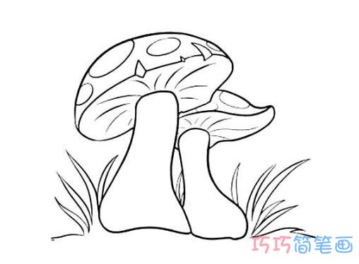 幼儿蘑菇要怎么画简洁好画_蘑菇简笔画图片