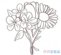 怎么画一束美丽好看的茉莉花_茉莉花简笔画图片