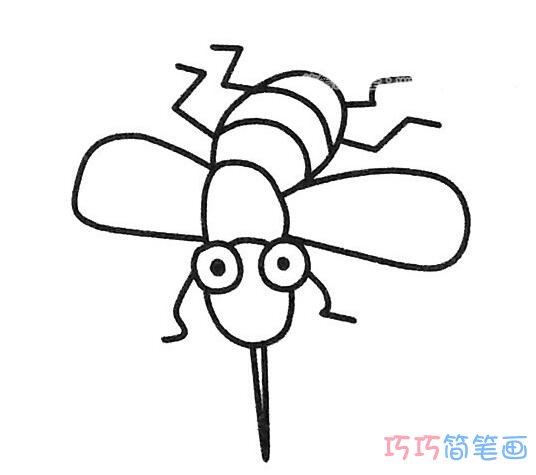 卡通蚊子怎么画可爱_蚊子简笔画图片
