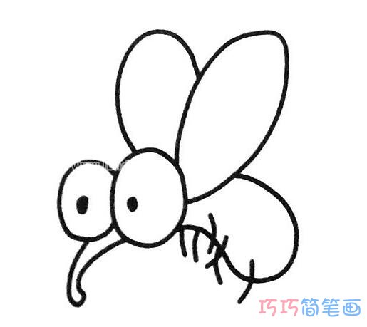 卡通蚊子怎么画可爱_蚊子简笔画图片
