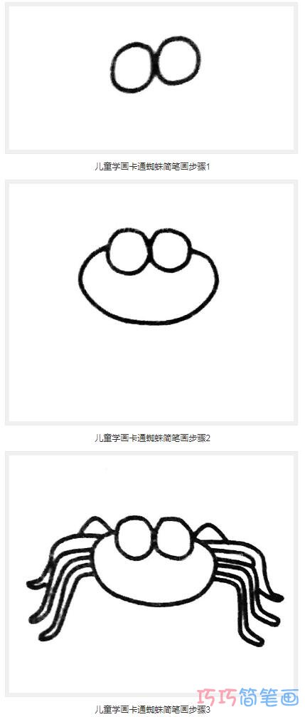 蜘蛛怎么画带步骤图_蜘蛛简笔画图片
