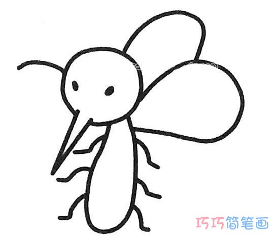  幼儿蚊子要怎么画简洁好画_蚊子简笔画图片