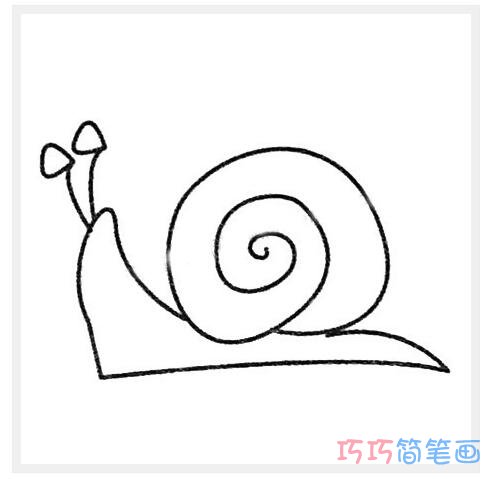 蜗牛怎么画简单_蜗牛简笔画图片