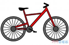 卡通自行车怎么画简单好看涂色_自行车简笔画图片