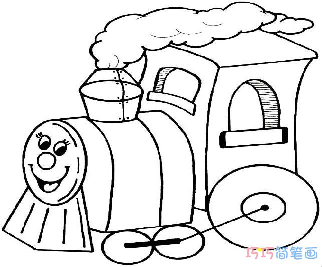托马斯小火车怎么画可爱_火车简笔画图片