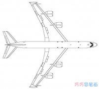 大型客机素描怎么画简单又漂亮_飞机简笔画图片